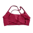 thumbnail image 5 of Meih Women 2 Pieces Workout Sets Padded Spaghetti Straps Yoga Cami Tops Mid Waist Elastic Waist Shorts Ladies Running Gym Fitness Sets 0713LiWatermelon Red XXL, 5 of 8