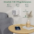 thumbnail image 2 of Adaptador de enchufe múltiple con USB C, adaptador de enchufe de 4 vías, extensión de enchufe de pared, extensor de cubo de alimentación conmutado de 16 A para viajes, hogar, oficina, cocina, 2 of 4
