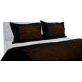 thumbnail image 3 of DNG Creations 3 Piece Two Tone Pinch Pleated Duvet Cover With Zipper Closure & Corner Ties 100% Egyptian Cotton ( Solid Black/ Chocolate - Oversized Queen ), 3 of 3