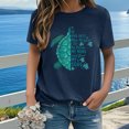 thumbnail image 6 of Ankishi Sea Turtle T Shirts Women Crew Neck Funny Summer T Shirts Fashion Loose Fit Clothes for Travel Vacation Beach, 6 of 7