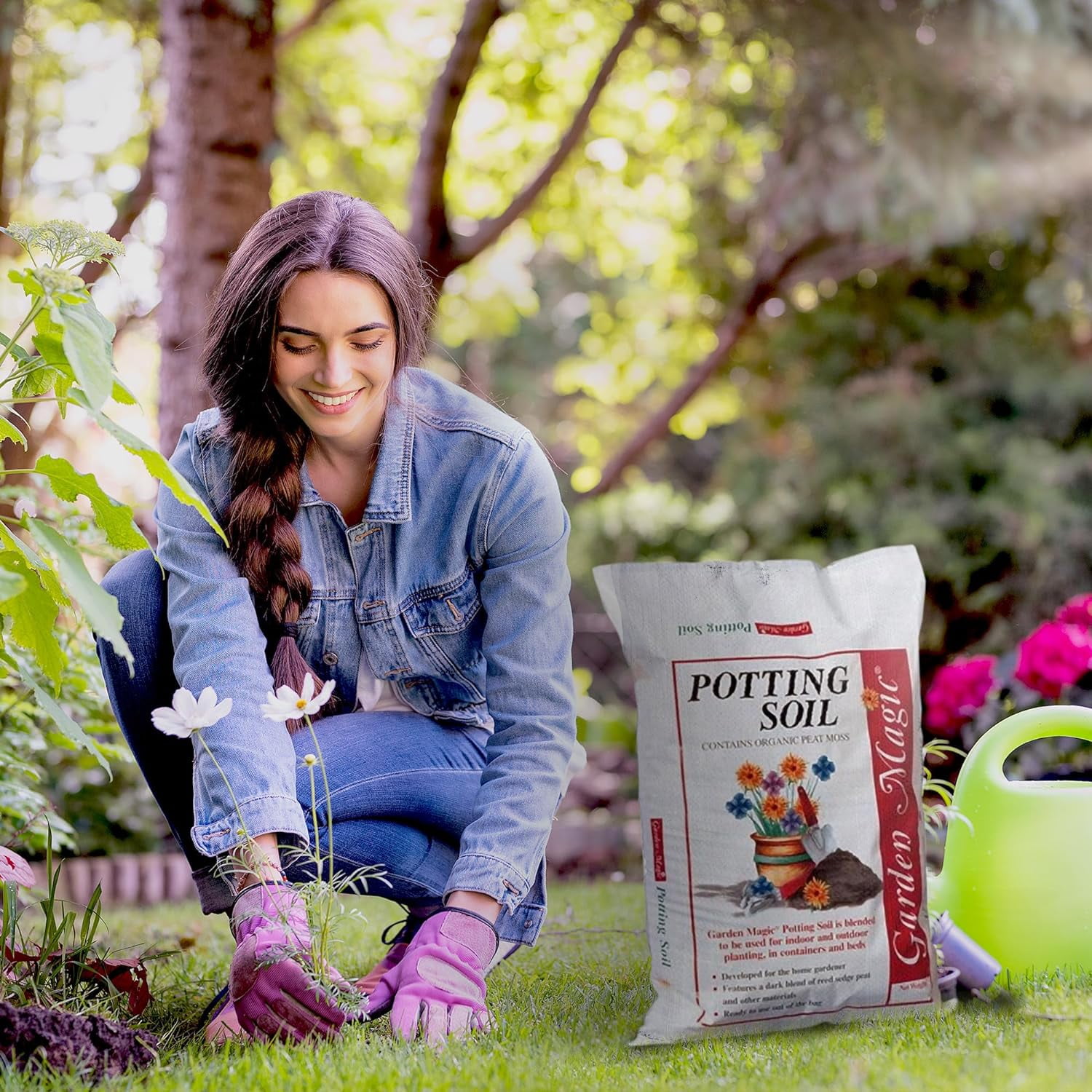 Michigan Peat General Purpose Potting Soil Mix for Indoor Outdoor Planter Container Plant Flower Gardening, 20 Pound Bag (6 Pack)