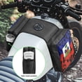 thumbnail image 2 of Uorisanigo Haiti Logo Motorcycle Tank Top Bag, Wear-Resistant Dirt Bike Rear Rack Bags with Drink Pockets, Universal Tank Top Organizer for Motorcycles ATV UTV, Motorcycle Accessories, 2 of 7