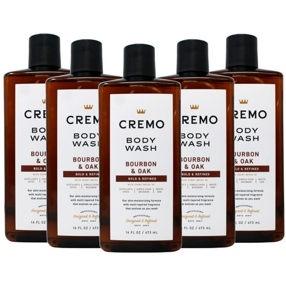 Cremo All Season Body Wash No. 8, Bourbon & Oak - 16 Fl. Oz. - Pack of 5