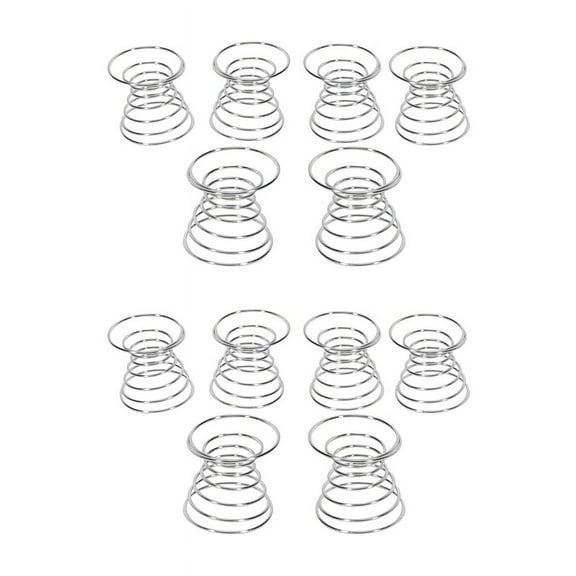 Quaqdae 12 Pieces Air Plant Stand Airplant Container Tillandsia Holder Stainless Steel Plant Display Racks Air Pineapple Base