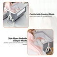 thumbnail image 4 of Yadala Baby Bassinet, 3 in 1 Bedside Sleeper with Storage Basket, Easy to Fold Bedside Crib, 0-24 Month, Gray, 4 of 7