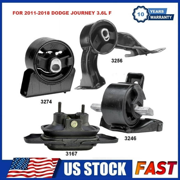 4Pcs Engine Motor & Trans. Mount Set for 2011-2018 Dodge Journey 3.6L Fwd A/T