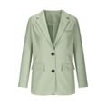 thumbnail image 4 of Atogsazn Blazers for Women Business Casual Button Office Long Sleeve Suits Jacket Fall Fashion 2025 with Pockets Green XXL, 4 of 8