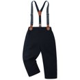 thumbnail image 4 of CARETOO Baby Boy Clothes Suits Gentleman Dress Romper Suspender Pants Bow Tie Beret Hat Outfit 0-24M, 4 of 15