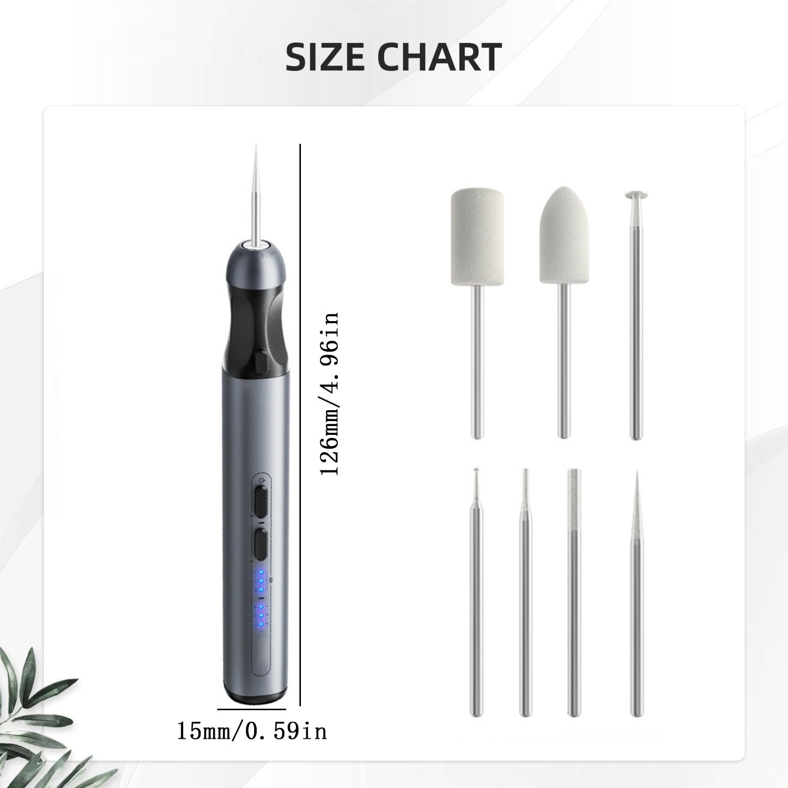 Engraving Pen,Electric Engraving Pen With 7 Interchangeable Heads,Rechargeable Cordless Etching Engraving Tool,Polishing Grinding Tool,Rechargeable Polishing Pen,(Gray,4.96x0.59 in)