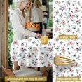 thumbnail image 5 of Pioneer Flower Floral Print Pattern Round Tablecloth 70"x70", Wrinkle Resistant Wipeable Table Cover for Kitchen Dining Room Picnic Patio and Party, 5 of 6