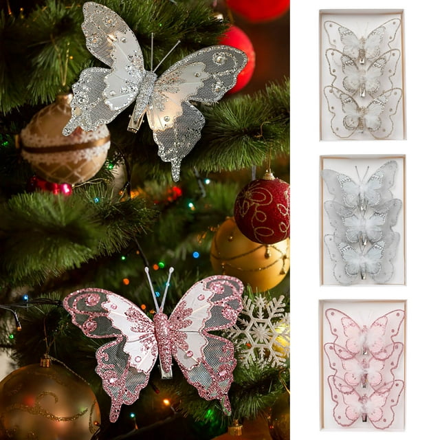 onlyliua ¡ ¡Descuentos de Temporada! Decoración Navideña Árbol de Navidad Decoración Colgante Escena de Simulación con Purpurina Decoración