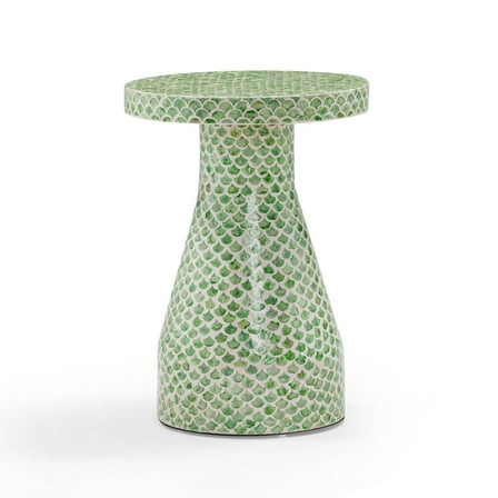 TOV Furniture Halio Green Shell Side Table