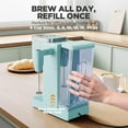 thumbnail image 5 of Single Serve Coffee Maker with Built-in Detachable Milk Frother, Iced and Hot Coffee Machine for K Cup & Grounds, 40oz Removable Water Reservoir, 6 Cup Sizes, Fits 7.3" Travel Mug, Teal, 5 of 16
