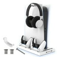 thumbnail image 1 of Multifunctional Cooling Stand for PS5 Digital & Disc Edition, Handle charger Game Consoles, Controller Headphone hook PS5 Storage Holder Base Accessories, 1 of 9