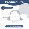 thumbnail image 2 of Plastic Conduit Clamp Pipe Strap 2 Holes Conduit Strap Plastic Pipe Supports for Pipes Conduit Cables 3", 2 of 6