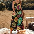 thumbnail image 2 of Vibrant Paisley Floral Colorful Pattern Design Sleeveless Dress Woman Fashion Long Dresses Women's Summer Suit Dress Summer 2025 Women, 2 of 7