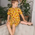thumbnail image 4 of Balery Hot Chilli Conjunto de Pijama Infantil de Manga Corta con Estampado – Ropa de Dormir de Algodón Suave-Medium, 4 of 6