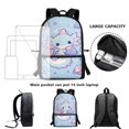 thumbnail image 6 of Yuyamidu Cute Space Axolotl 17 Inch Large School Bookbag, Lightweight Casual Daypack with Multiple Pockets for Boys Girls Elementary Middle School Daily Use Travel, 6 of 6
