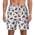 thumbnail image 2 of Picia Poodle Dog pattern Mens Swim Trunks with Compression Liner Stretch Beach Shorts Quick Dry with Zipper Pockets No-Chafing Board Shorts-Medium, 2 of 9