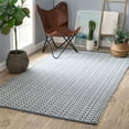thumbnail image 2 of Bare Blue Handwoven Cotton Rug, 6' x 9', 2 of 6