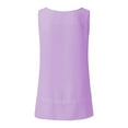 thumbnail image 5 of Prolriy Tank Tops for Women, Women Chiffon Tank Sleeveless Top Double Casual Blouse Tunic Womens Tops Summer Tops for Women Trendy Purple L, 5 of 7