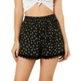 thumbnail image 1 of INSPIRE CHIC Shorts à Taille Élastique avec Dentelle Imprimée Florale pour Femmes, 1 of 6