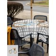 thumbnail image 6 of Square Outdoor Tablecloth with Umbrella Hole Flowers Bicycle Outside Table Cloth Waterproof Patio Table Cover Spring Farmhouse Floral Plaid Lattice Zipper Tablecloths for Picnic Camping 54x54 Inch, 6 of 8