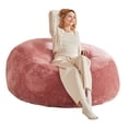 thumbnail image 6 of S-HOME Versatile 6FT Round Sofa with Removable Cover Bean Bag Chair For Living Room And Bedroom, Pink, 6 of 6