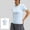Blue, variant on ClodeEU Women's Breathable Loose Fit Short Sleeve Yoga Top ,Casual Athletic Crewneck T-Shirt Purple,Womens Plus L