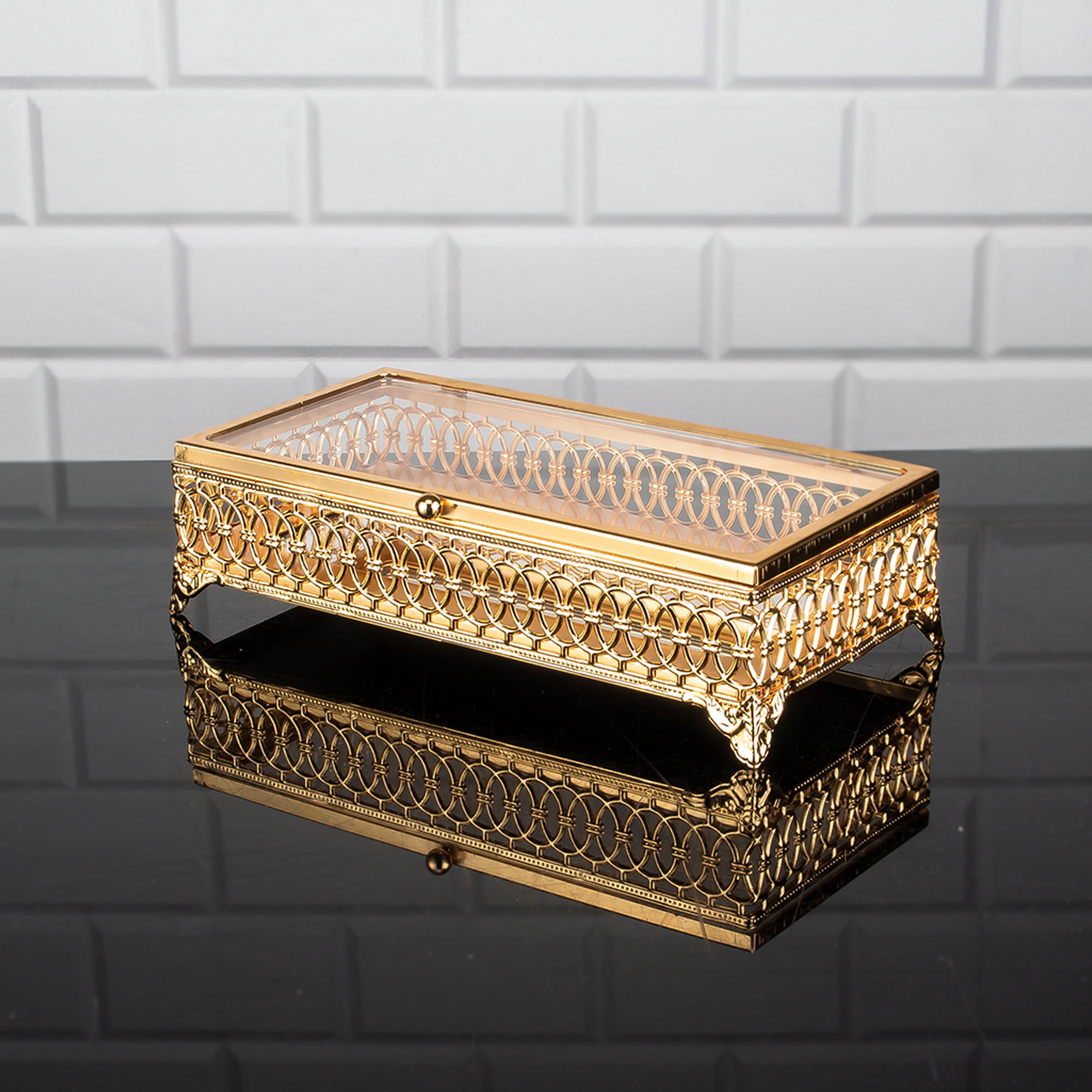 Ornate Monogram Silver Jewelry Box – KK's