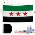 thumbnail image 4 of Yucurem Syria Flag 90X150Cm The Syrian Arab Republic Syrian Three Star Flag Syria (A), 4 of 10