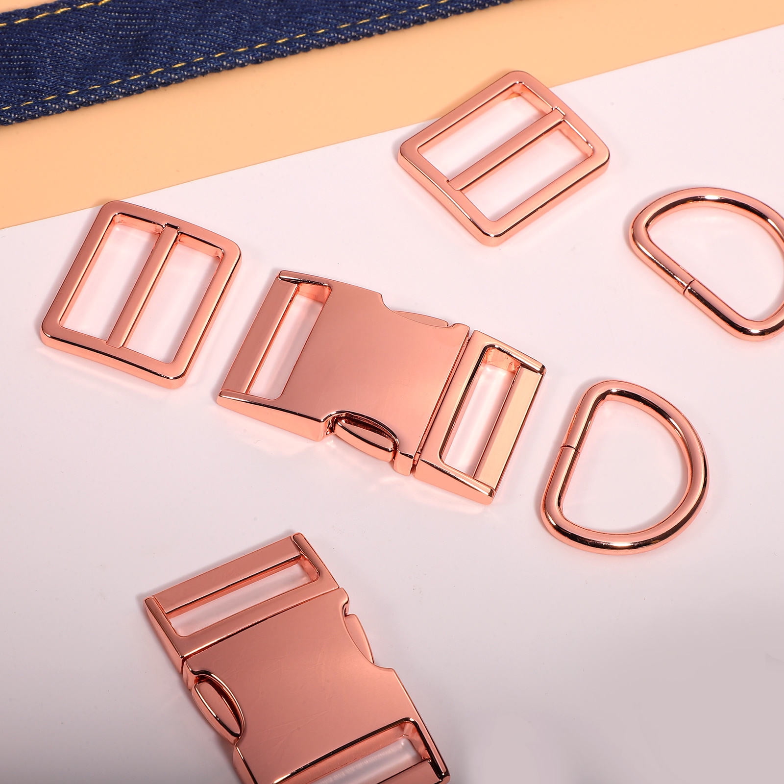 HINTRMENT 4Sets Zinc Alloy Strap Buckle with Metal Cam Buckle for Bags Backpacks and Collars