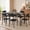 Black-7 pcs, variant on Space-Saving 3 Piece Dining Set with Under-Table Storage, Modern Small Kitchen Table & 2 Chairs for Apartments, Sturdy Metal Frame Dinette for Dining & Work, Black