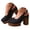 Black, variant on Platform Closed Toe Sandals for Women Breathable Orthopedic Slingback High Heels Chunky Heeled Flower Dressy Summer Wedding Shoes Black Size 9