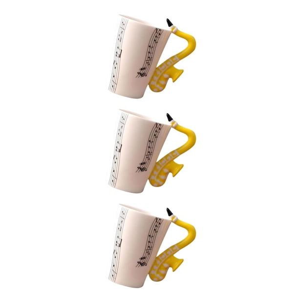 Moyic Taza de agua Taza de cerámica elegante con opciones de capacidad para hidratación Novedad Taza de notas musicales Taza de jugo Type1 NO1