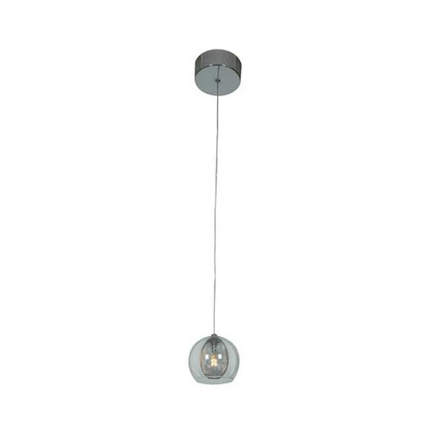 Access Lighting 52078-CH-CLR One Light Pendant, Clear Glass Shade - Chrome