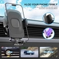 thumbnail image 2 of Soporte ajustable para teléfono móvil con ventilación de aire y gancho metálico - Soporte universal para móvil para coche, compatible con smartphones, 2 of 7