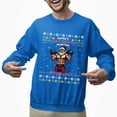 thumbnail image 2 of Christmas Sweatshirt, Santa's New Year's Resolution Hit The Gym Christmas Sweatshirt, Muscular Santa Ugly Holiday Jumper, Funny Fitness Gift for Weightlifters & Gym Lovers, 2 of 5
