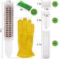 thumbnail image 4 of Poste de musgo de plástico de 6 piezas: poste de malla de musgo transparente apilable, poste de musgo duradero con 6 puntas de tierra, 5 puertos de conexión y 100 lazos verdes para soporte, 4 of 5