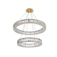 thumbnail image 5 of Monroe 28 inch LED double ring chandelier in gold, 5 of 9