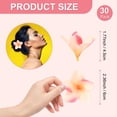 thumbnail image 2 of Uxcell 30-Pack Artificial Plumeria Flowers, Fake Silk Heads Flower Plumeria Bulk Petal for DIY Crafts/Dress/Wedding/Party Decoration [Champagne Red Border, 2.36"/ 6cm], 2 of 6