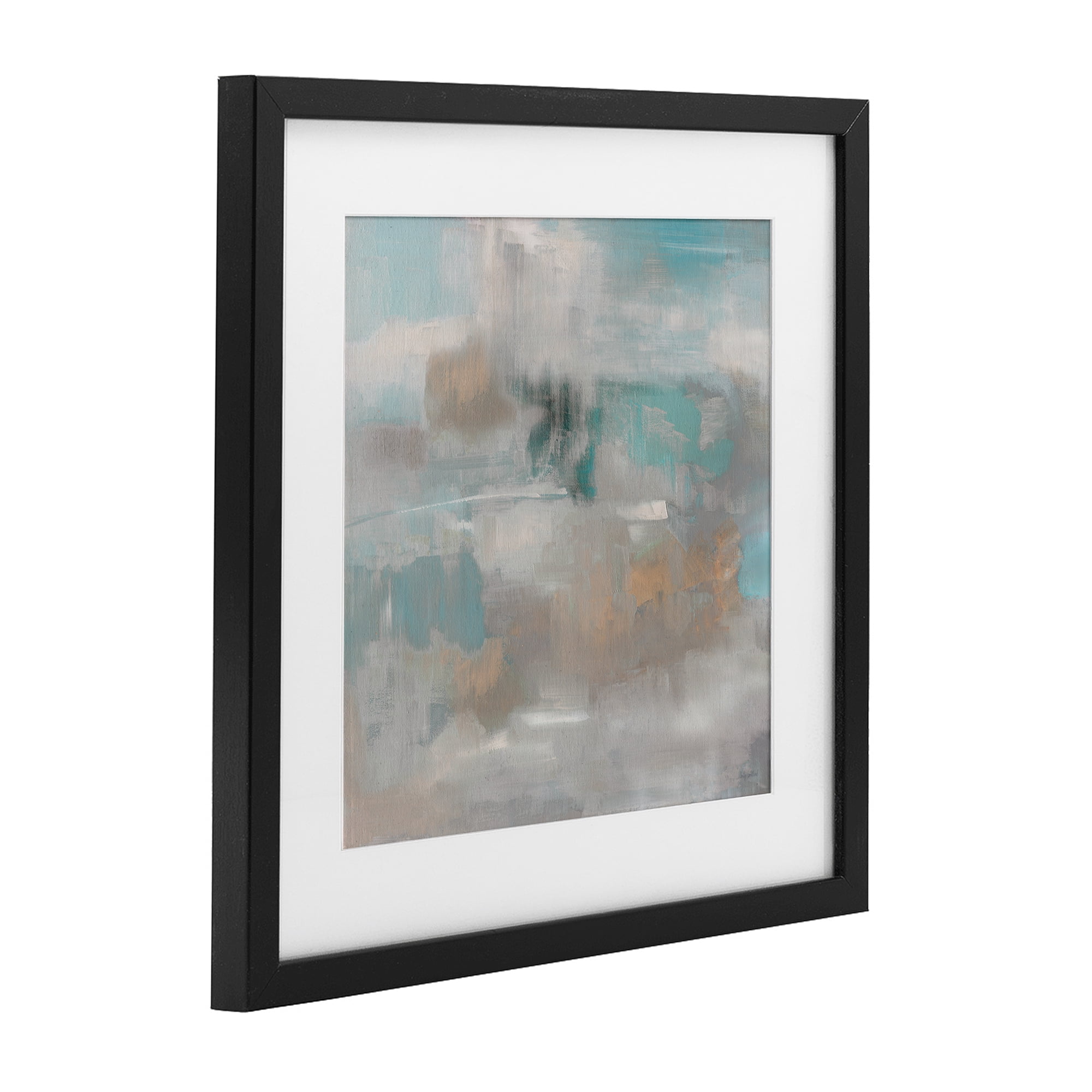 Stupell Industries Serene Soft Abstract Study Black Framed Print Under Glass, design by Sally Swatland