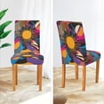 thumbnail image 3 of Yayeee 2 Pack Dining Chair Covers Stretch Parson Chairs Slipcovers Seat Protector, Futuristic Circles, 3 of 6