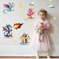 thumbnail image 5 of Wall Stickers Watercolor Dragon Peel and Stick Wall Decals 4 Sheets Removable Art Decor for Bedroom Nursery Playroom Bathroom Office Decoration Multi-color, 5 of 9