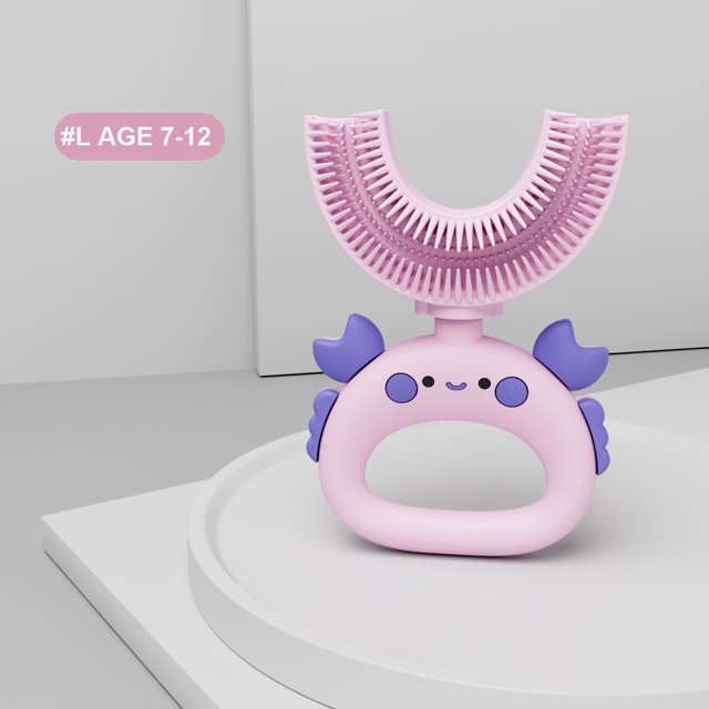 Kids U Shaped Toothbrush Cute Silicone Manual Training Toothbrush, Kids Half Circle Toothbrush Whitening, Kids 360 Toothbrush, Full Mouth Toothbrush For Kids 2-12 Years