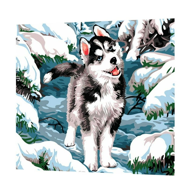 DIY Pintura Al de Perro Lindo Pintura Por Número para Y Adultos Sin Marco para Adultos Niñas 15.75 X 19.69 '' Gloria Pintura al óleo Arte de bricolaje