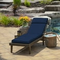 thumbnail image 3 of ARDEN Outdoor Chaise Lounge Cushion 72 x 21, Sapphire Blue Leala, 3 of 12