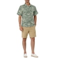 thumbnail image 2 of Camisa de playa hawaiana de botones de manga corta con estampado floral para hombres INSPIRE CHIC 46 Gris y Blanco, 2 of 6