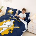 thumbnail image 3 of Erosebridal Ice Hockey Gamer Bed Sheets 4pcs for Kids Boys,Teens Sport Theme King Sheets,Breathable Home Decor, 3 of 5