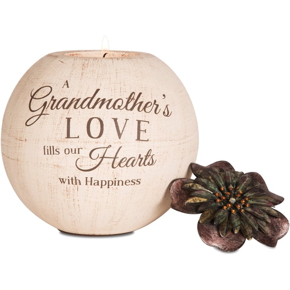 Pavilion Gift Company 19007 Light Your Way Terra Cotta Candle Holder, Grandmother, 5-Inch